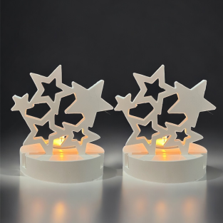 İkili Tealight Mumluk Seti 11  cm